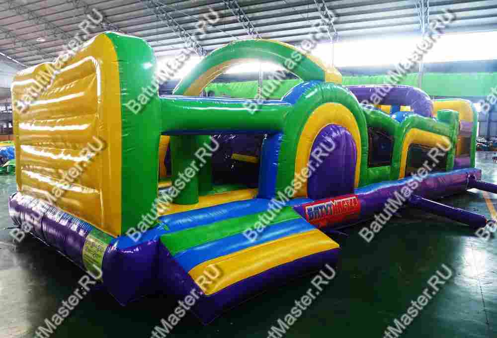 Надувной батут "Длинная полоса препятствий" 10*4*3 м