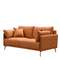 Двухместный диван Lucca 170 см, натуральная кожа цвета Camel