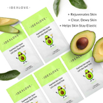 Idealove, Superfood Skin Savior, маска для лица с суперфудами, авокадо, 5 шт. по 20 мл (0,68 жидк. унции)