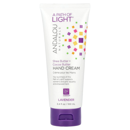 Andalou Naturals, A Path of Light®, крем для рук с маслом ши и какао, лаванда, 100 мл (3,4 жидк. Унции)