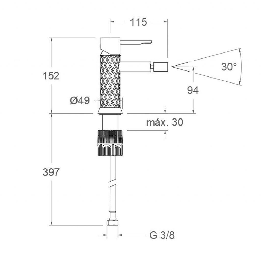 Смеситель для биде ODISEA JOYA 590301OC золото