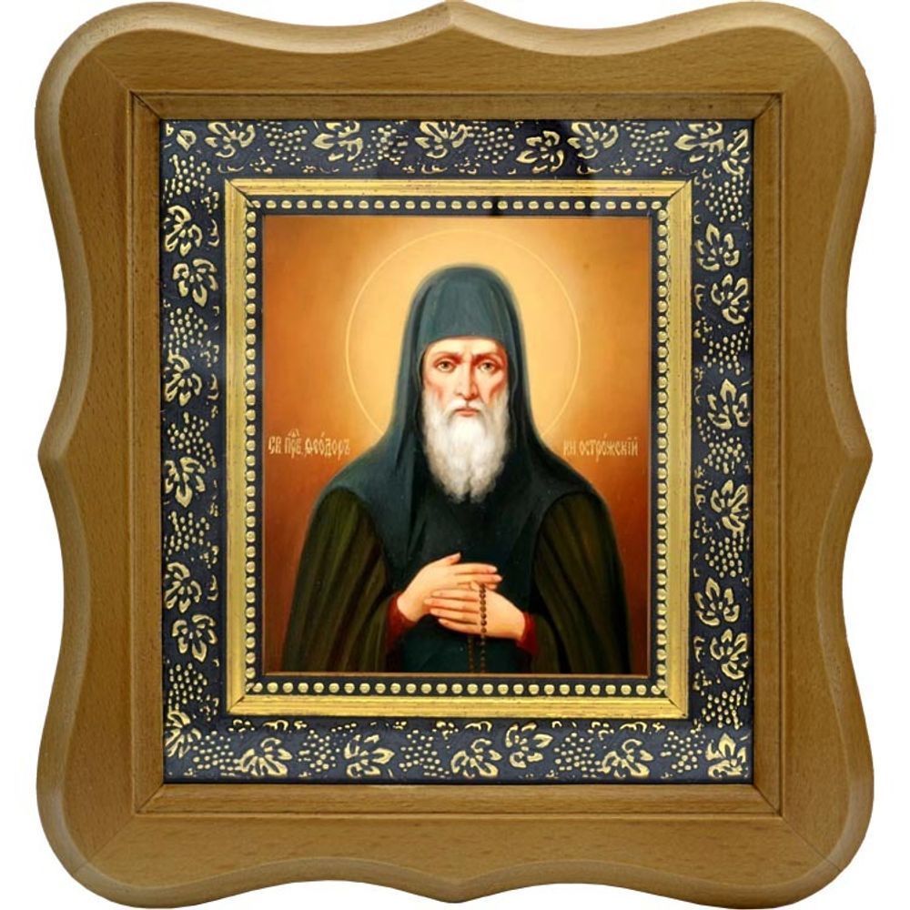 Феодор Острожский Печерский преподобный. Икона на холсте.