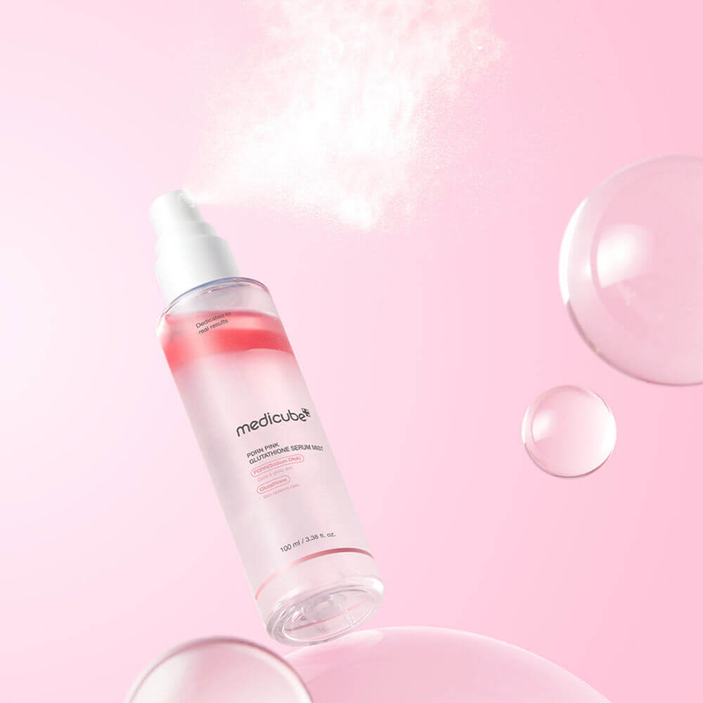 Сыворотка-мист для сухой обезвоженной кожи с ПДРН medicube PDRN Pink Glutathione Serum Mist, 100 мл