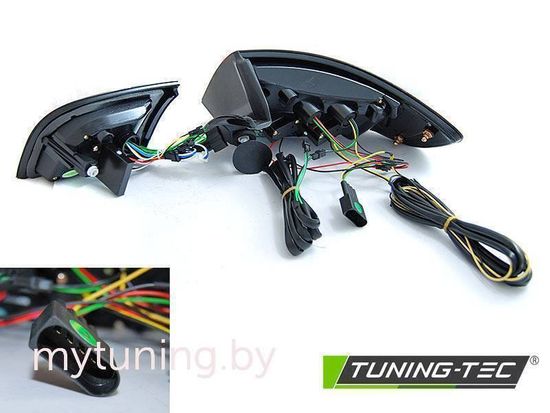 Фонари задние LED BAR RED BLACK SEQ для AUDI A3 8P 5D 03-08