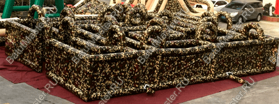 Коммерческий надувной батут "Лабиринт милитари" 12*8*2,5 м