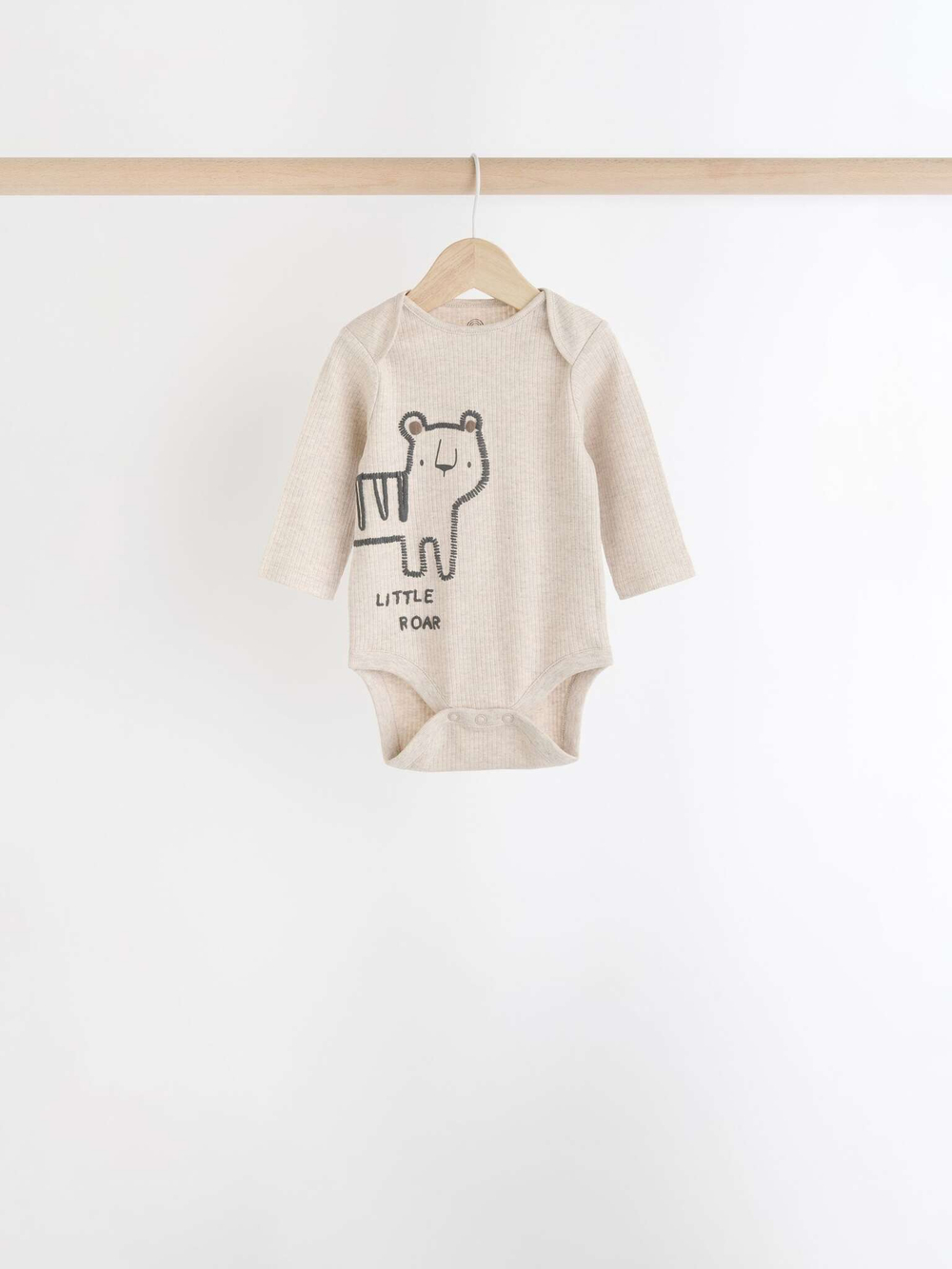 Боди с длинным рукавом для малышей Next N27-275, 3 шт., Бежевый, Серый