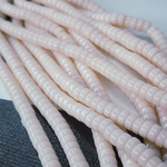 Бусины шайбы, рондель, розовый, лэмпворк, стекло, р-р 6мм, цена за набор 10 шт