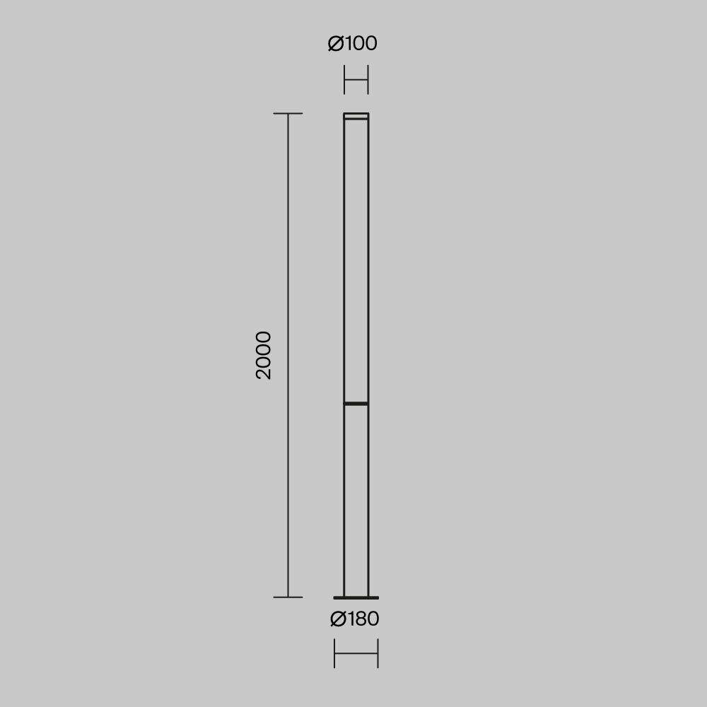 Садово-парковый светильник Outdoor O041FL-L100B3K