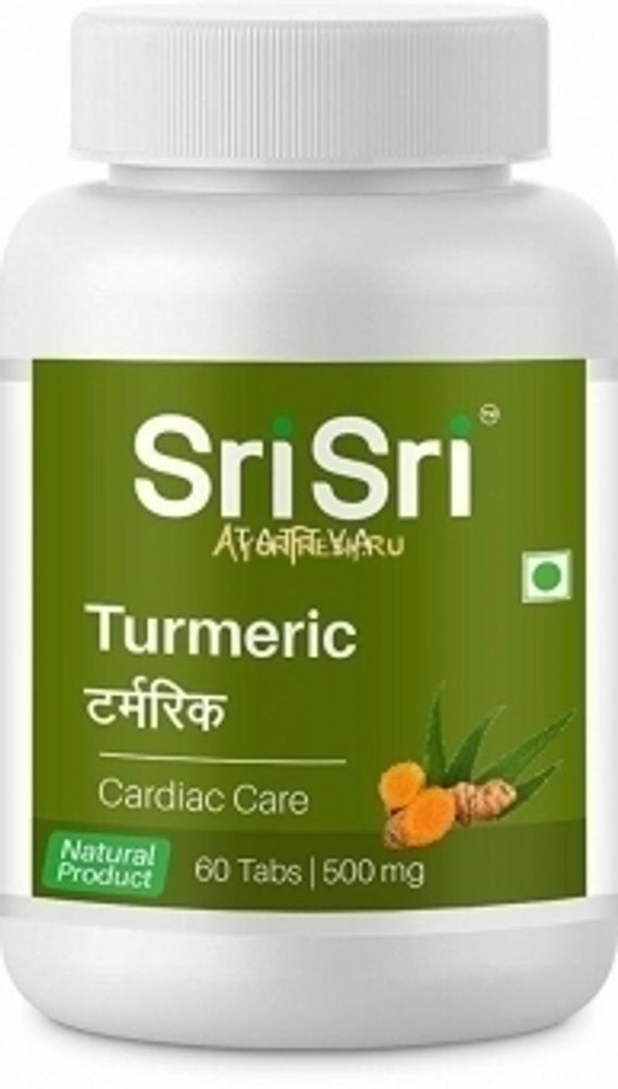 БАД Sri Sri Tattva Turmeric Plus with Pepper Куркума + перец 500 мг 60 таб