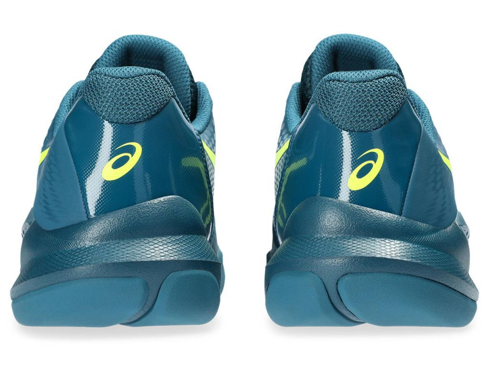 Мужские кроссовки теннисные Asics Gel-Challenger 14 Indoor - restful teal/safety yellow