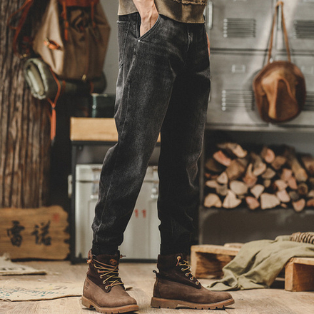Ретро-джинсы американского стиля, свободные прямые, повседневные универсальные брюки для мужчин, осенний сезон