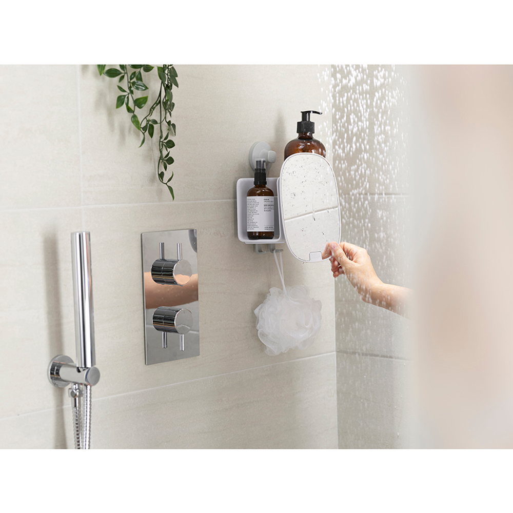 Органайзер для душа с зеркалом easystore, белый