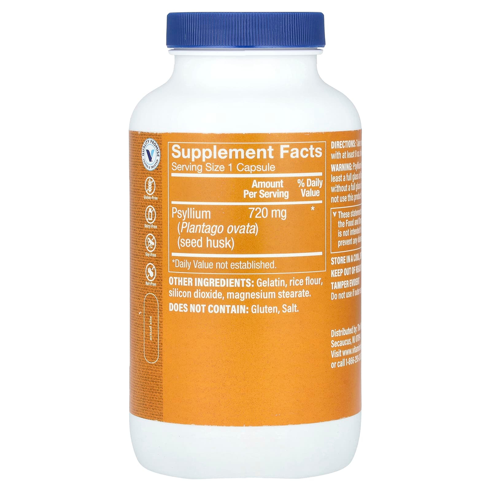 The Vitamin Shoppe, Шелуха семян подорожника, 300 капсул (720 мг на капсулу)