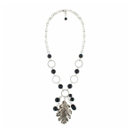Колье лист Ester Bijoux Дуб CL880-S BW