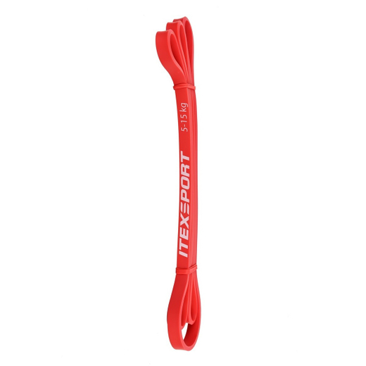 ITEX SPORT резинка для фитнеса, эспандер ленточный красный (сопротивление 5-15 кг), оптом