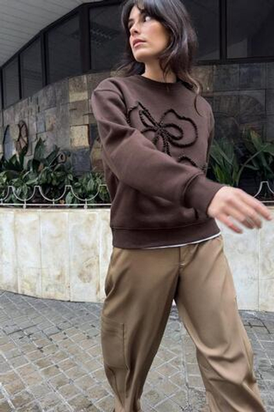 Свитшот с рельефным бантом - ZARA