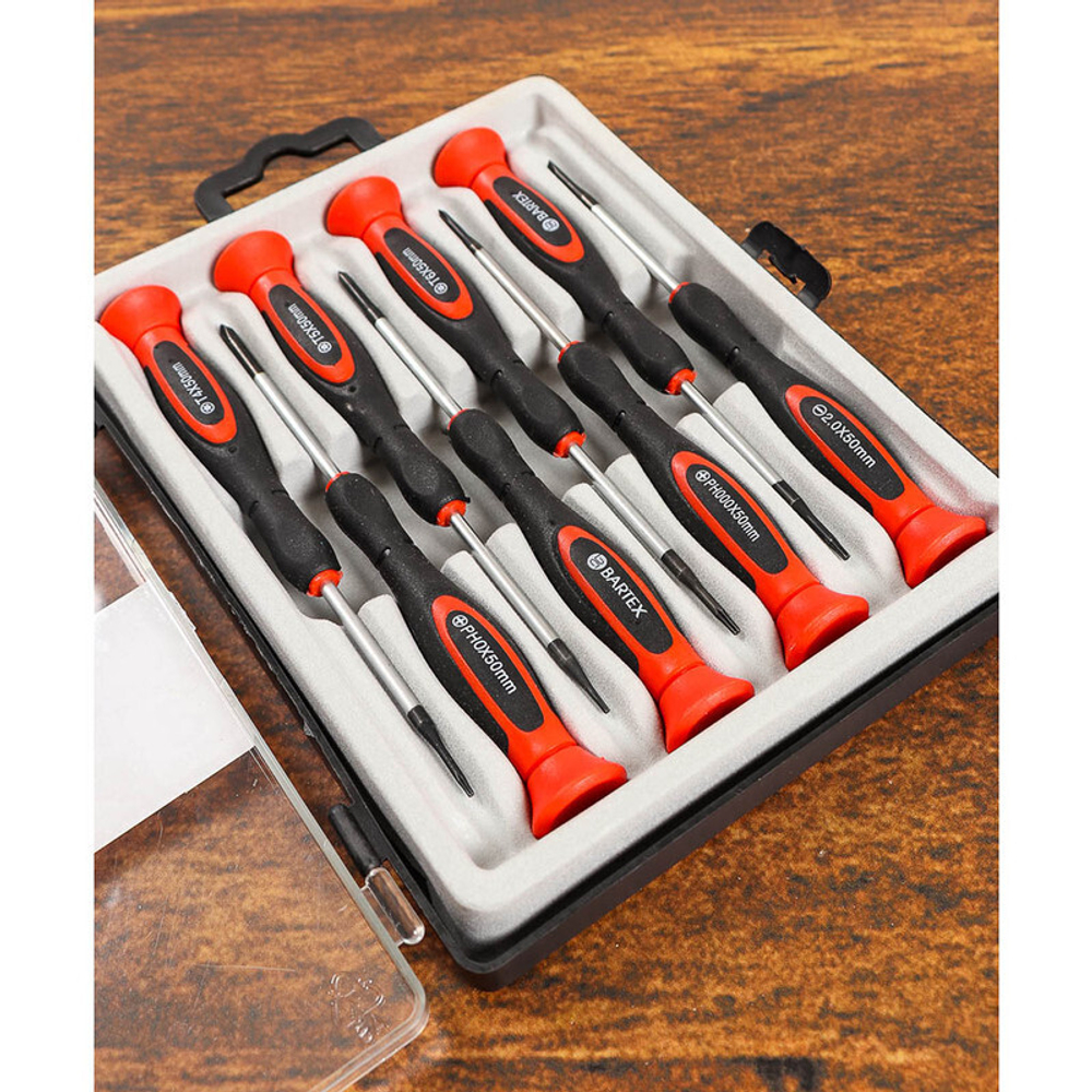 Набор отверток для точных работ, 8 пр, Bartex, CrV сталь, для мобильных телефонов, шт