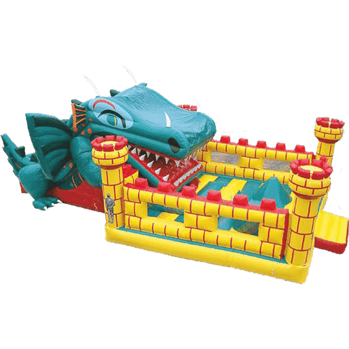 Механический батут "Дракон в замке"