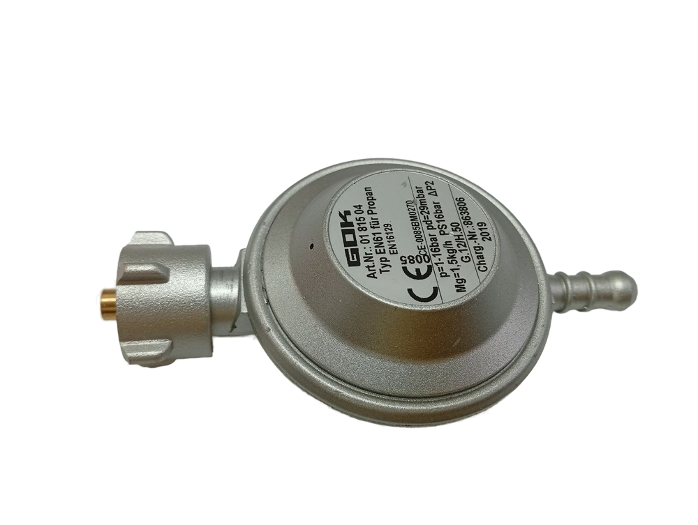 Регулятор давления газа GOK 01-815-04, 1,5кг/час 29 мбар для композитных баллонов (KFL)