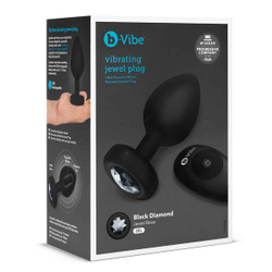 Вибрирующая втулка Vibrating Jewel Plug XXL черного цвета