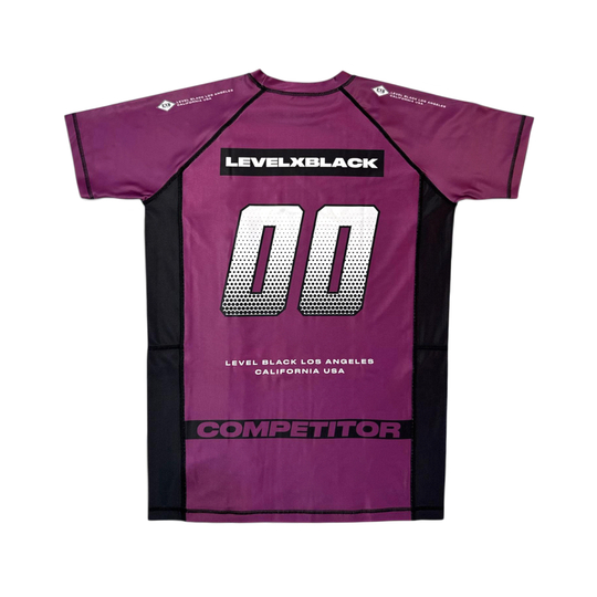 Рашгард Level x Black COMPETITOR фиолетовый