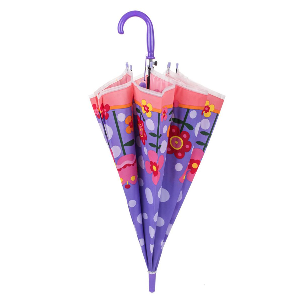 Зонт Цветы голубой, д-50 см, длина 62 см, с-30185