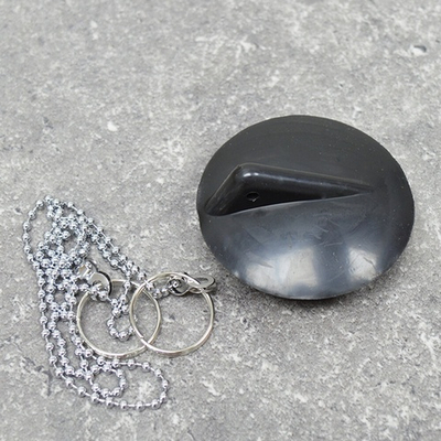 Пробка для ванной с цепочкой черная