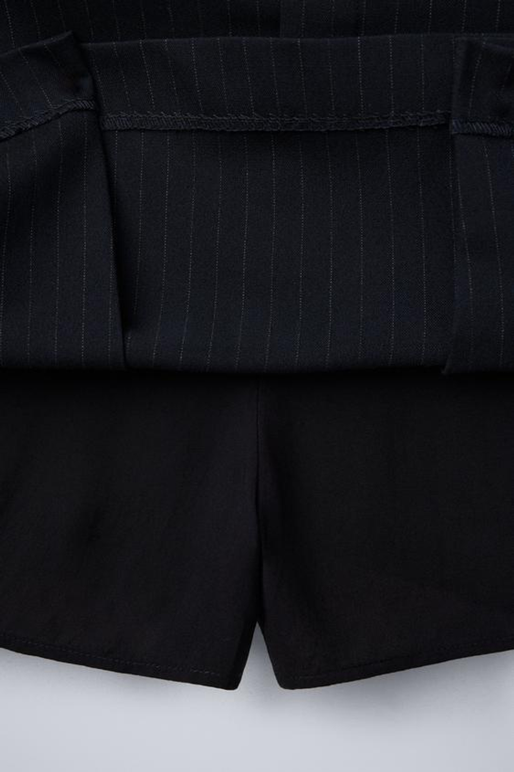 ZARA ЮБКА-ШОРТЫ В ТОНКУЮ ПОЛОСКУ, МОРСКОЙ СИНИЙ