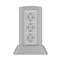 Миниколонна алюминиевая, 0.25м, цвет темно-серебристый металлик