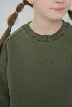 Свитшот с начёсом в стиле oversize Хвоя