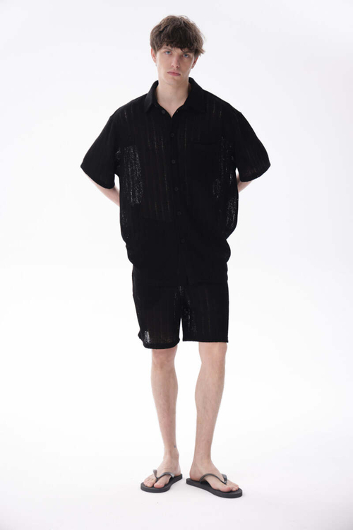 Брюки мужские трикотаж макраме, песочный