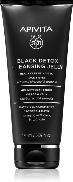 Apivita Cleansing Propolis & Activated Carbon - очищающий гель с углем для лица и области вокруг глаз /   50  ml  / GTIN 5201279072919