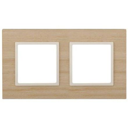 Рамка 2-м 14-5302-11 дерево Elegance клен+сл. кость ЭРА Б0034576