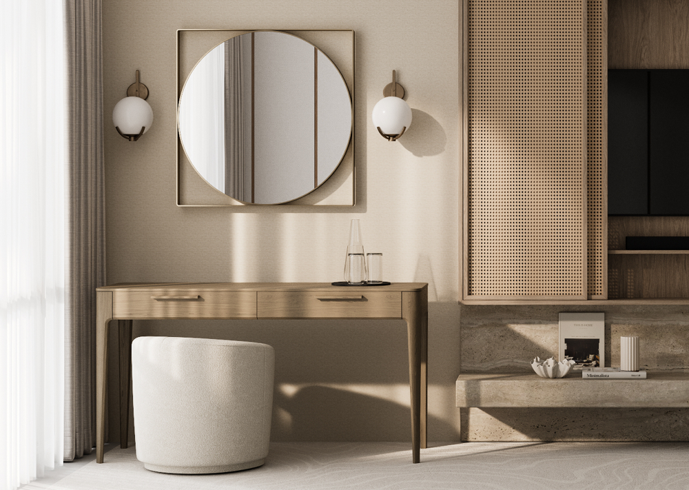 Консоль Type oak 2 ящика ширина 140 см (натуральный дуб)