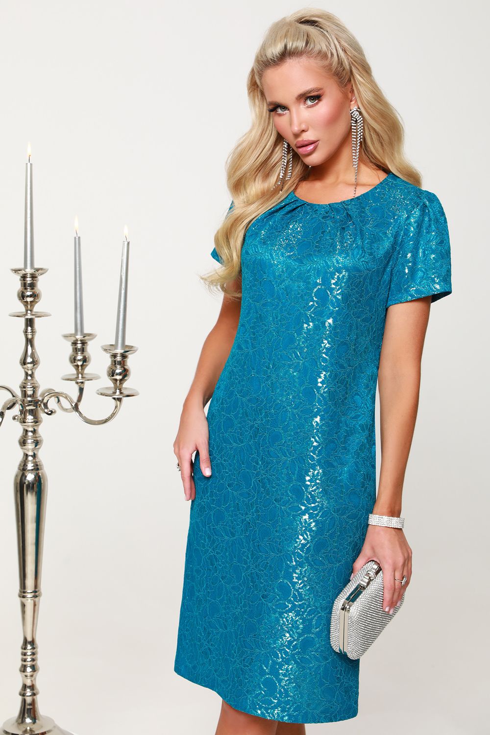 Платье кружевное с коротким рукавом DStrend (Акция)