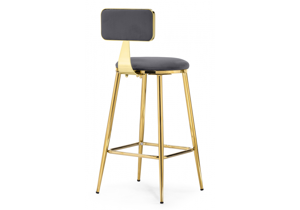 Барный стул Woodville Persi dark gray, gold