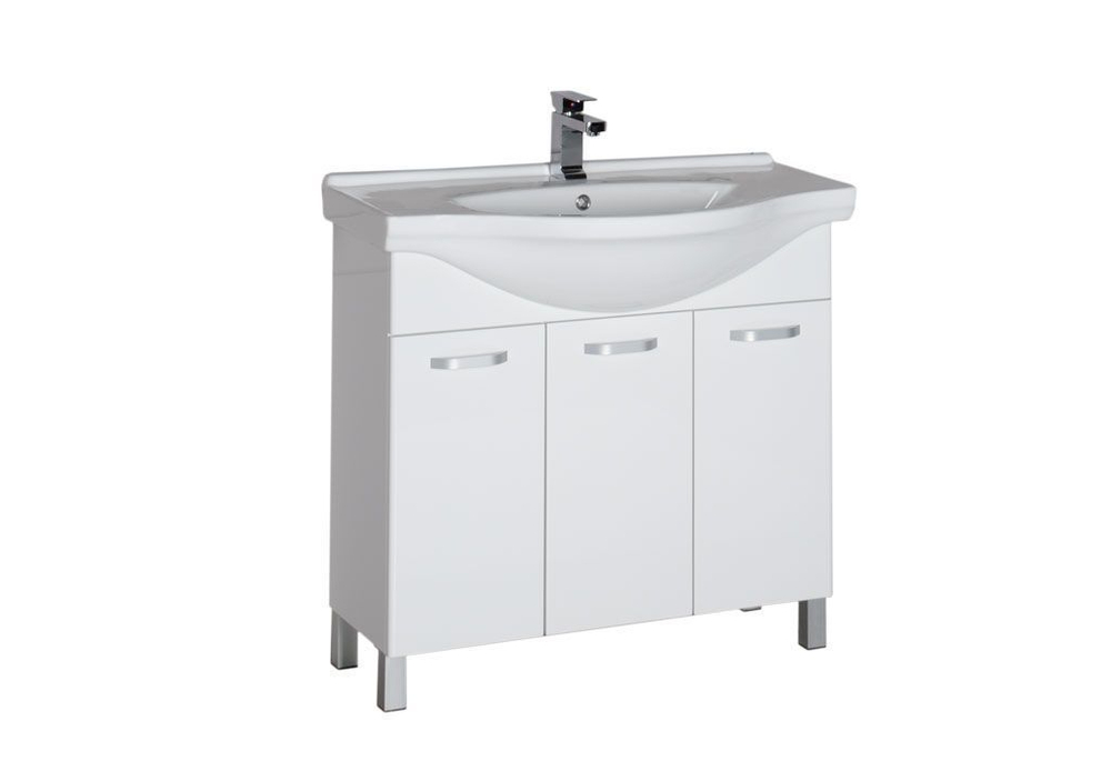 Тумба с раковиной Aquanet Глория 90 белый