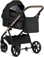Детская коляска Tutis Leo 3 Plus 4 в 1 с автокреслом Beno Black и базой 1582201 Black