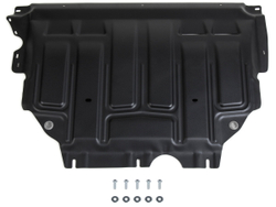 Защита картера и КПП AutoMax для Audi A3 8V (V - 1.2; 1.4; 1.8) 2012-2016/Audi A3 8V рестайлинг (V - 1.4) 2016-2020/Seat Leon III (V - 1.2) 2013-2015/Skoda Octavia A8 (V - 1.4; 1.6) 2020-н.в./Skoda Superb III (V - 1.4; 1.8; 2.0) 2015-2019/Skoda Superb III рестайлинг (V - 2.0) 2019-н.в./Volkswagen Arteon (V - 2.0) 2020-н.в./Volkswagen Golf VII (V - 1.2; 1.4 (122 л.с.)) 2012-2017/Volkswagen Golf VII рестайлинг (V - 1.4 (122 л.с.)) 2017-2019/Volkswagen Jetta VII (V - 1.4; 1.6) 2020-н.в./Volkswagen Passat B8 (V - 1.4; 1.8) FWD 2014-2019/Volkswagen Passat B8 рестайлинг (V - 1.4; 2.0) 2020-н.в., сталь 1.4 мм, с крепежом, штампованная, AM.5128.1