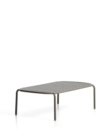 Уличный журнальный столик Joncols из алюминия с бежевой отделкой Ø 113 x 65 см