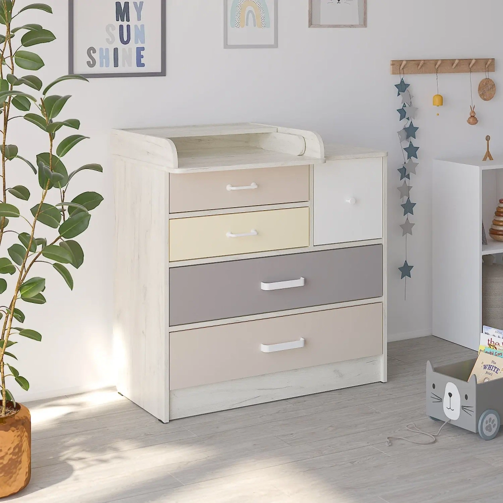 Комод Сириус NORMAN 905 ЛДСП дуб крафт белый-бежевый