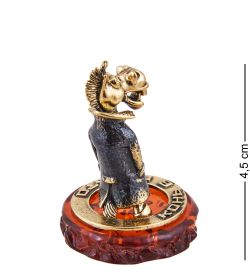 AM-3681 Фигурка «Лошадь Конь в пальто» (латунь, янтарь)