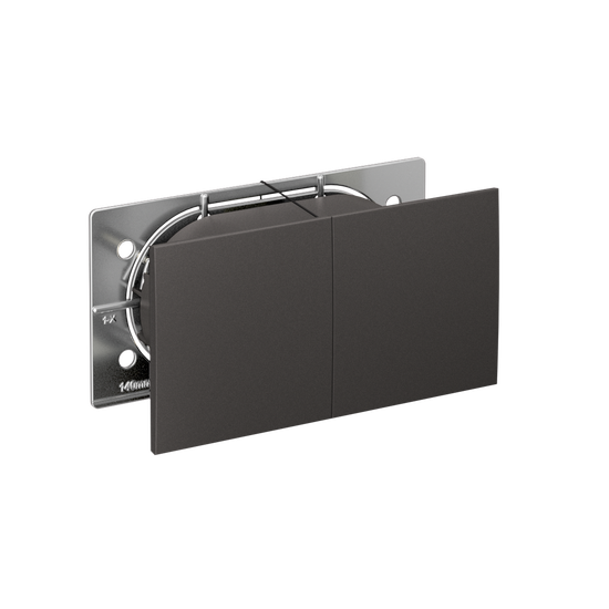 Розетка двойная AtlasDesign с заземл. со штор.со сдвиж. крышк 16А в сборе базальт SE ATN001428