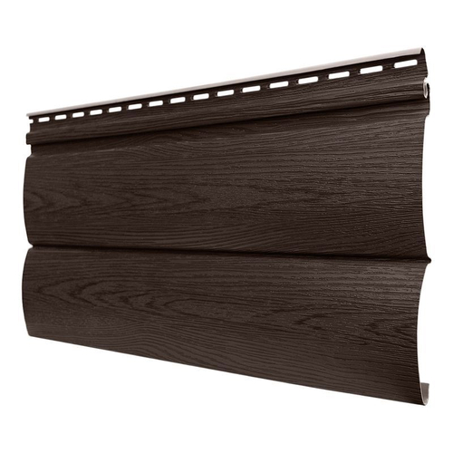 Сайдинг Tecos Lux Двойной оцилинд. брус Итальянский орех 3660х230 мм