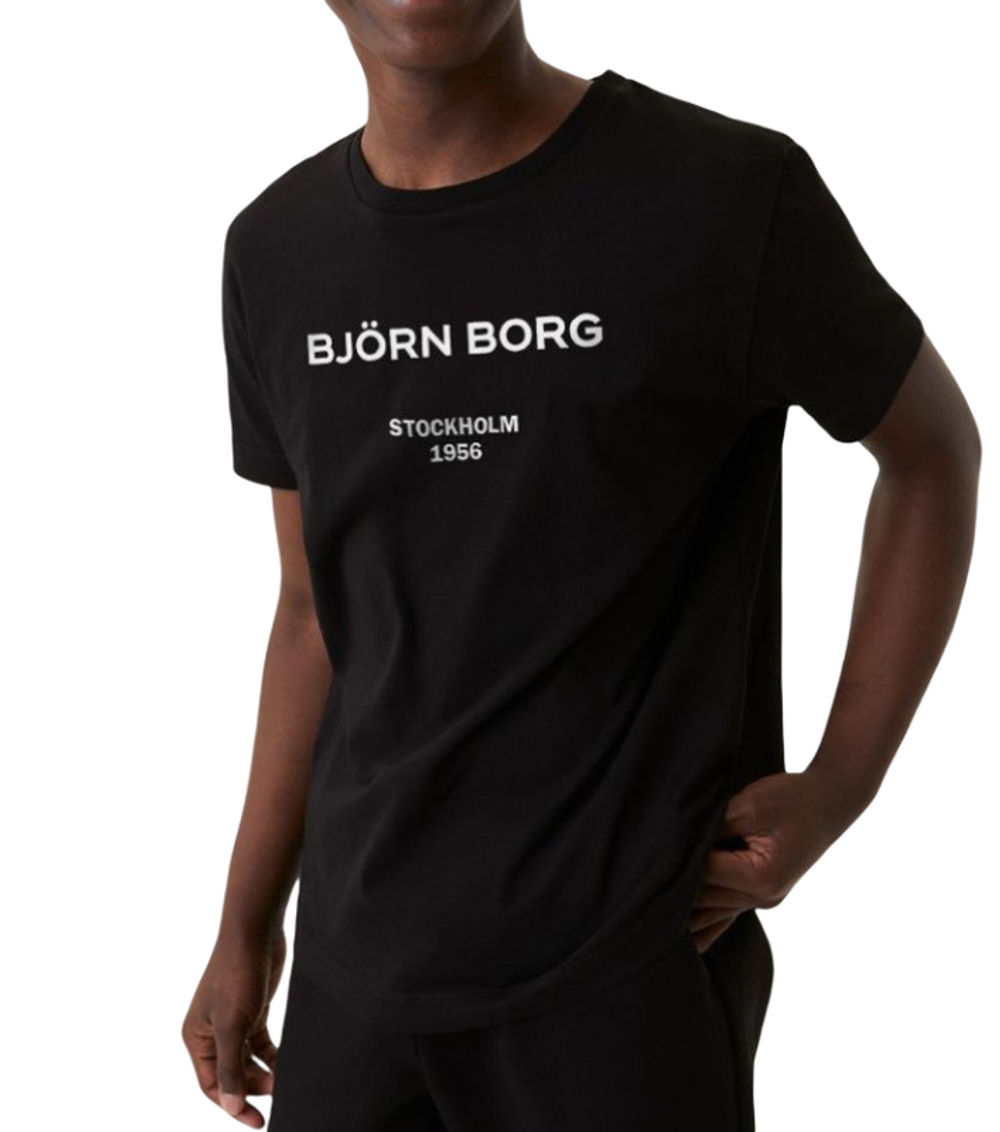 Футболка для мальчика теннисная Björn Borg Logo T-Shirt - beauty black
