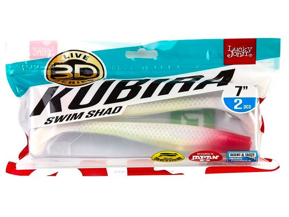 Виброхвосты LJ 3D Series KUBIRA SWIM SHAD 7,0in (17,50)/PG17 2шт.