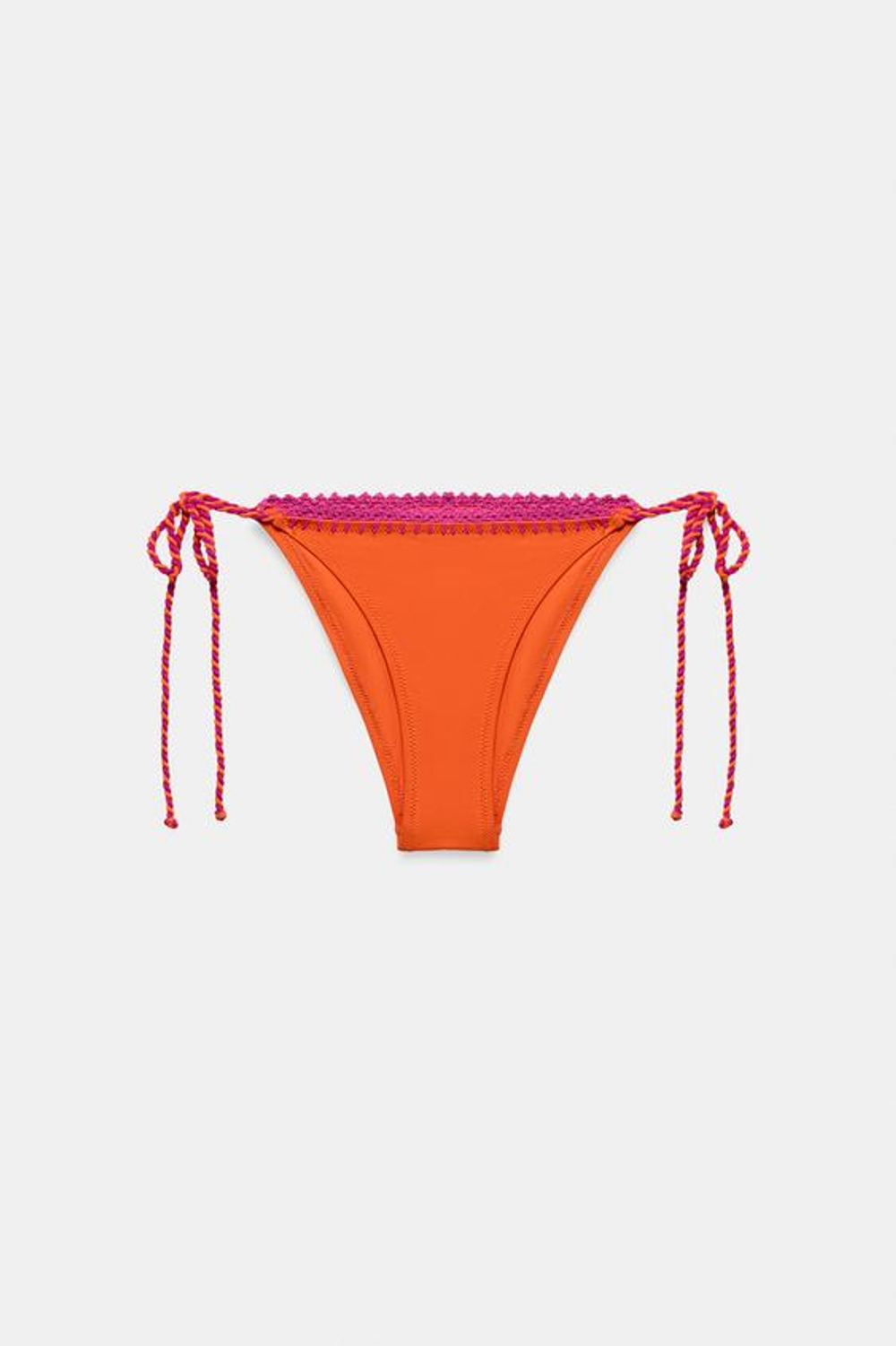 ZARA ПЛАВКИ-БИКИНИ С ЗАВЯЗКАМИ, ОРАНЖЕВЫЙ
