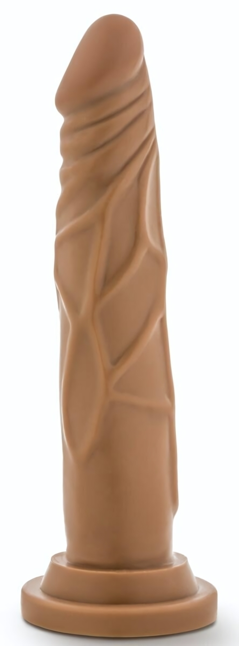 Кофейный фаллоимитатор без мошонки Dr. Skin Realistic Cock Basic 7.5 - 19 см. (Цвет: кофейный)