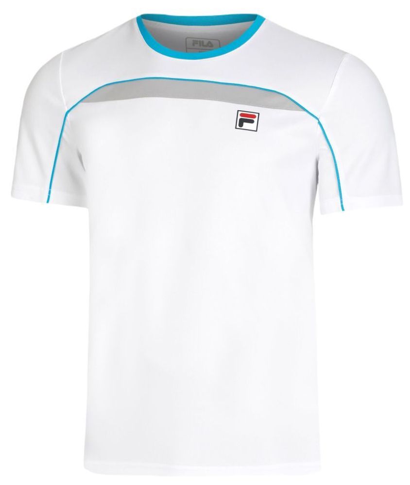 Мужская теннисная футболка Fila Austarlian Open Asher Crew T-Shirt - белый, Серебро