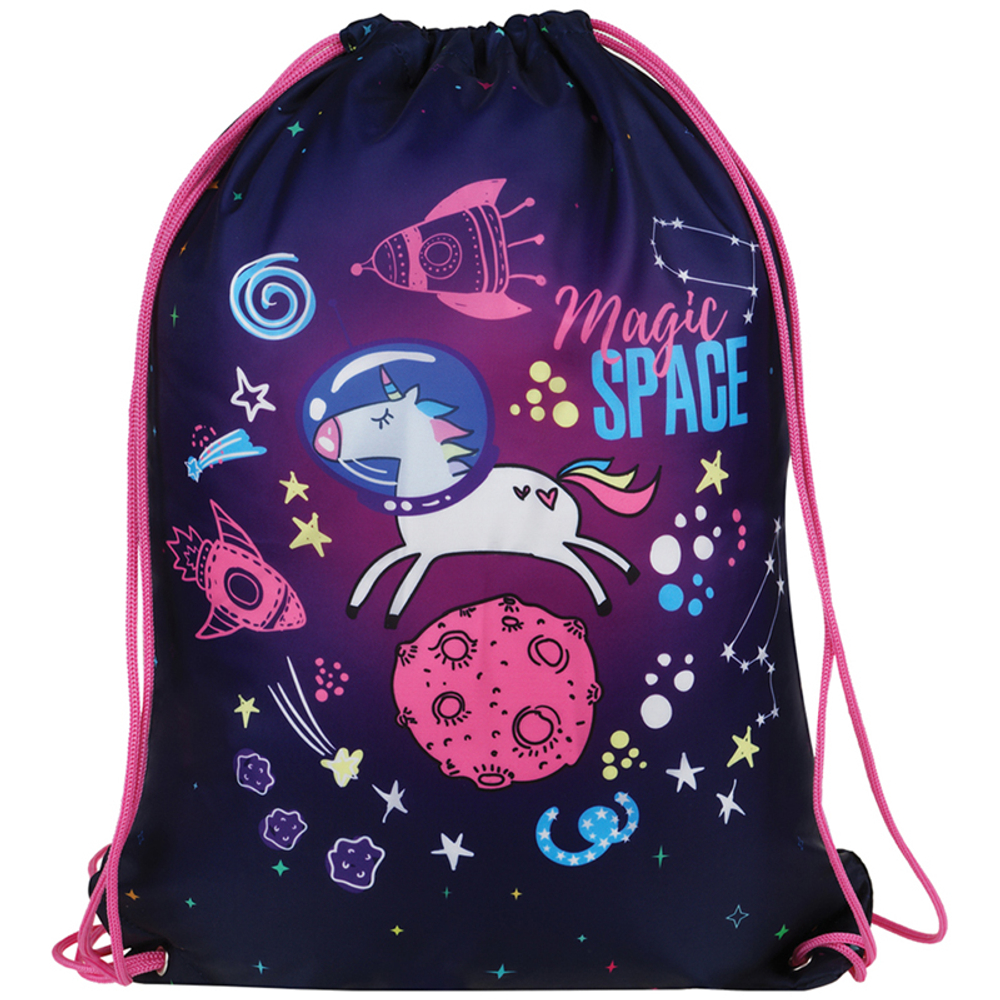 Ранец ArtSpace School Friend "Unicorn" 39*30*18см, 2 отделения, 2 кармана, анатомическая спинка, пенал, мешок для обуви